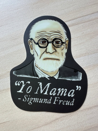 Sigmund Freud Psychology Sticker, Psychology Decal, Yo Mama Joke