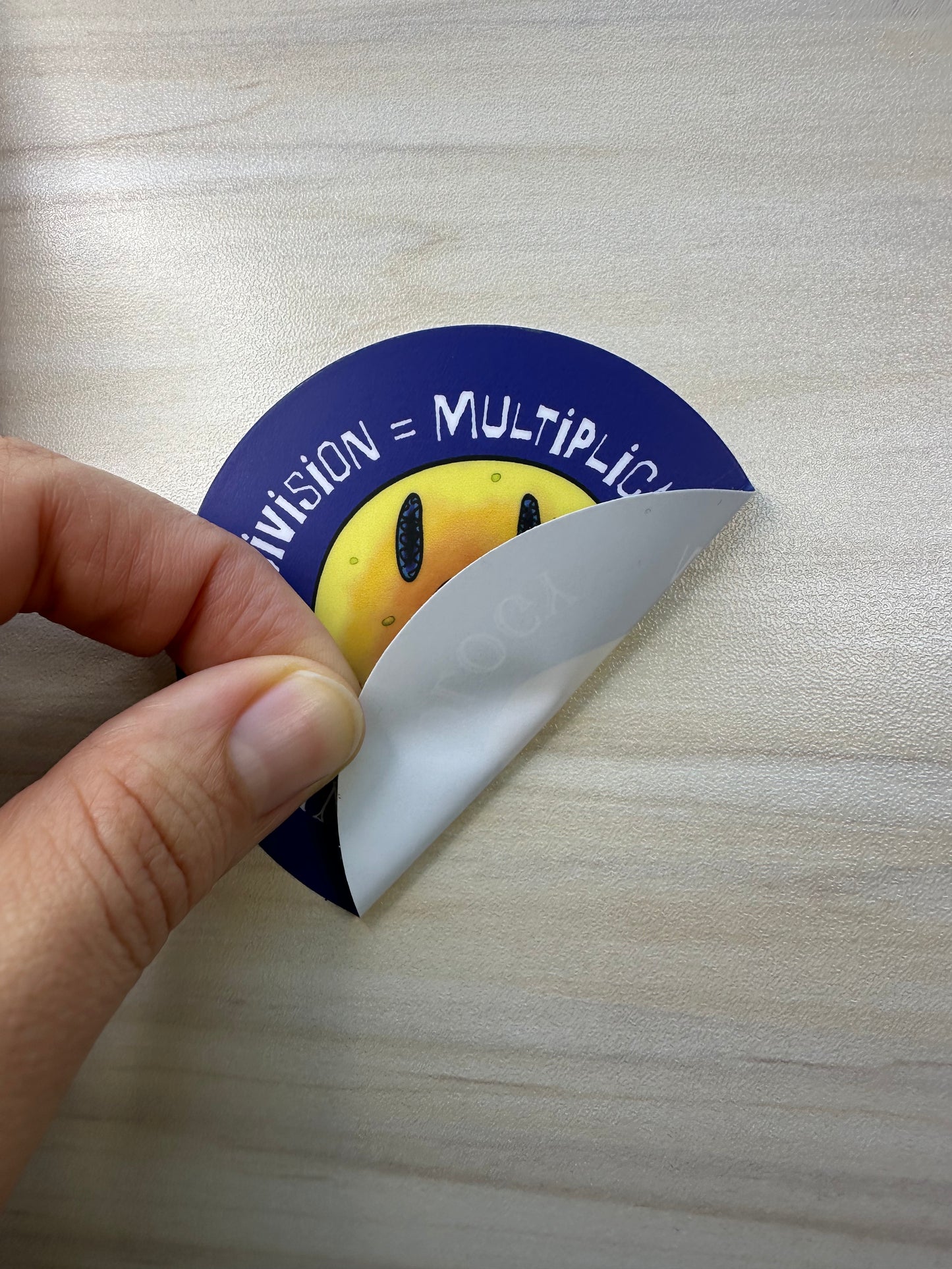 Funny Cell Biology Vinyl Sticker, Cell Division Joke, Smiley Face Biology Decal