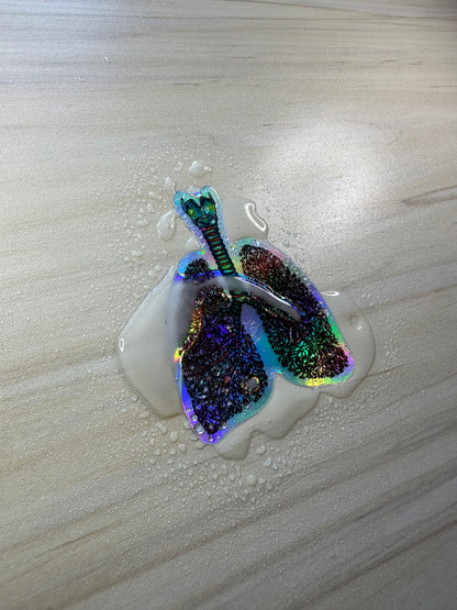 Anatomical Lung Sticker with Bronchial Tree Holographic Sticker, Respiratory Therapist, Pulmonologist, Nurse Gift, Laptop Sticker