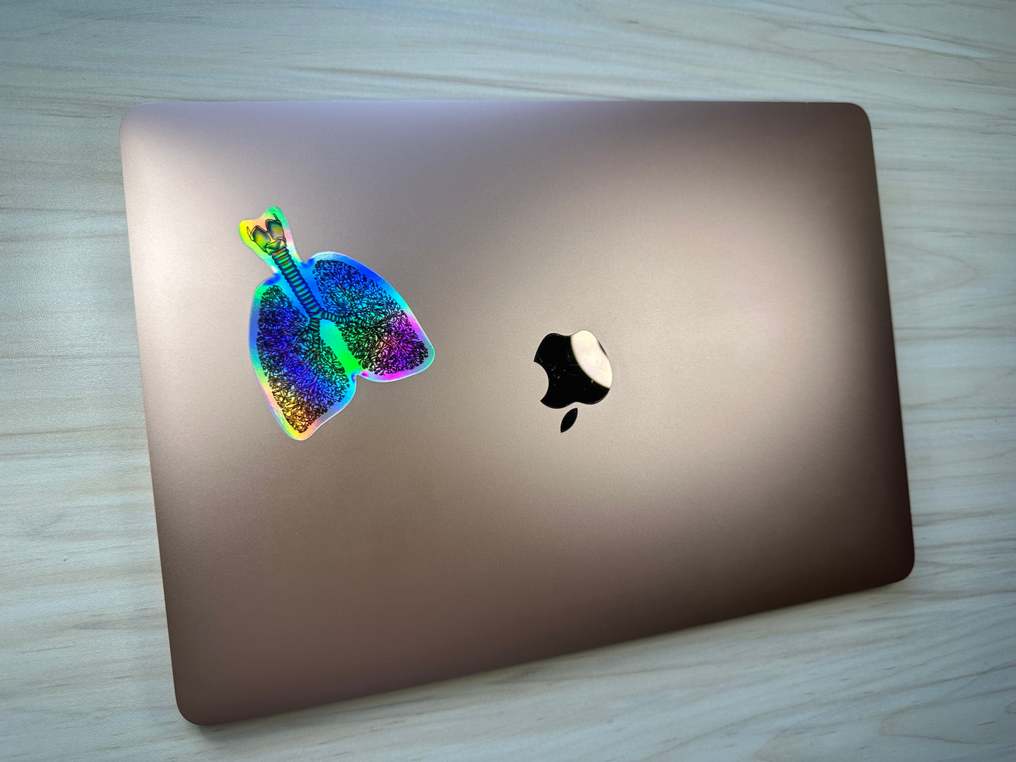 Anatomical Lung Sticker with Bronchial Tree Holographic Sticker, Respiratory Therapist, Pulmonologist, Nurse Gift, Laptop Sticker