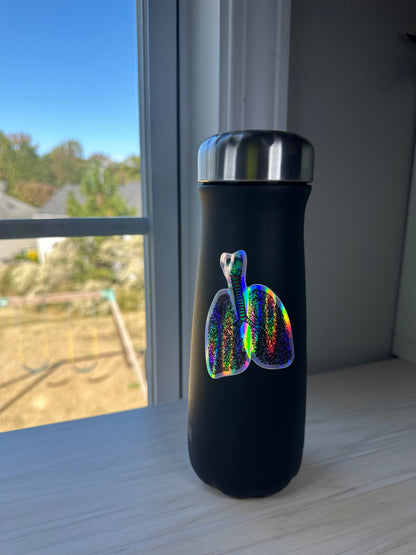Anatomical Lung Sticker with Bronchial Tree Holographic Sticker, Respiratory Therapist, Pulmonologist, Nurse Gift, Laptop Sticker