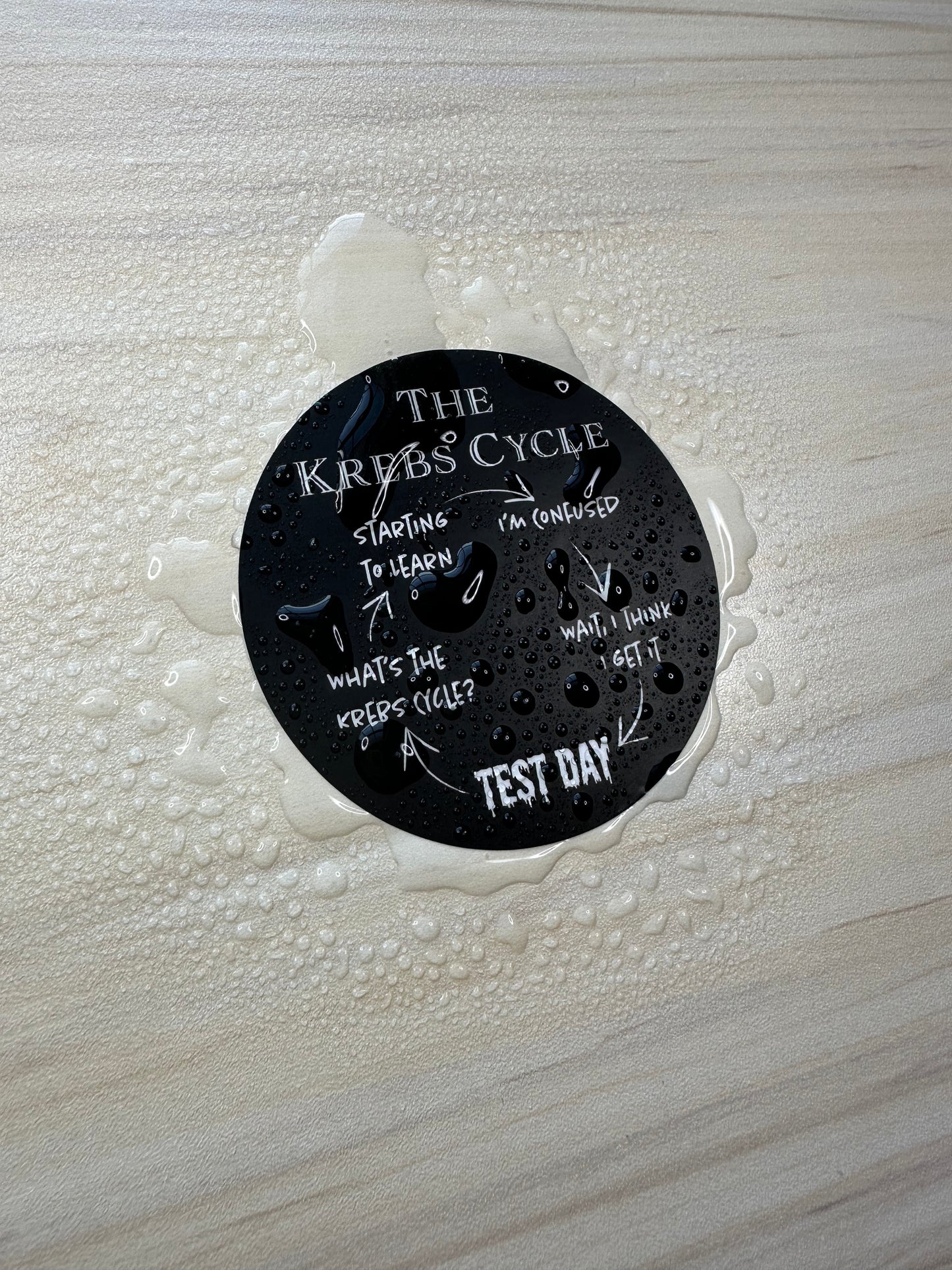 Funny Krebs Cycle Sticker, Biology Student Humor, Citric Acid Cycle Diagram