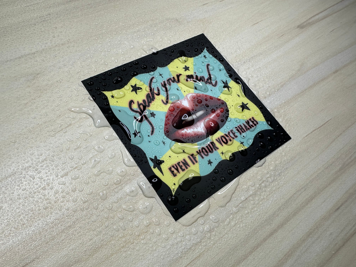 Speak Your Mind Even If Your Voice Shakes, Activist Sticker, Female Empowerment, Reproductive Rights, Laptop Sticker, Waterbottle Sticker