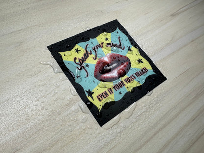 Speak Your Mind Even If Your Voice Shakes, Activist Sticker, Female Empowerment, Reproductive Rights, Laptop Sticker, Waterbottle Sticker