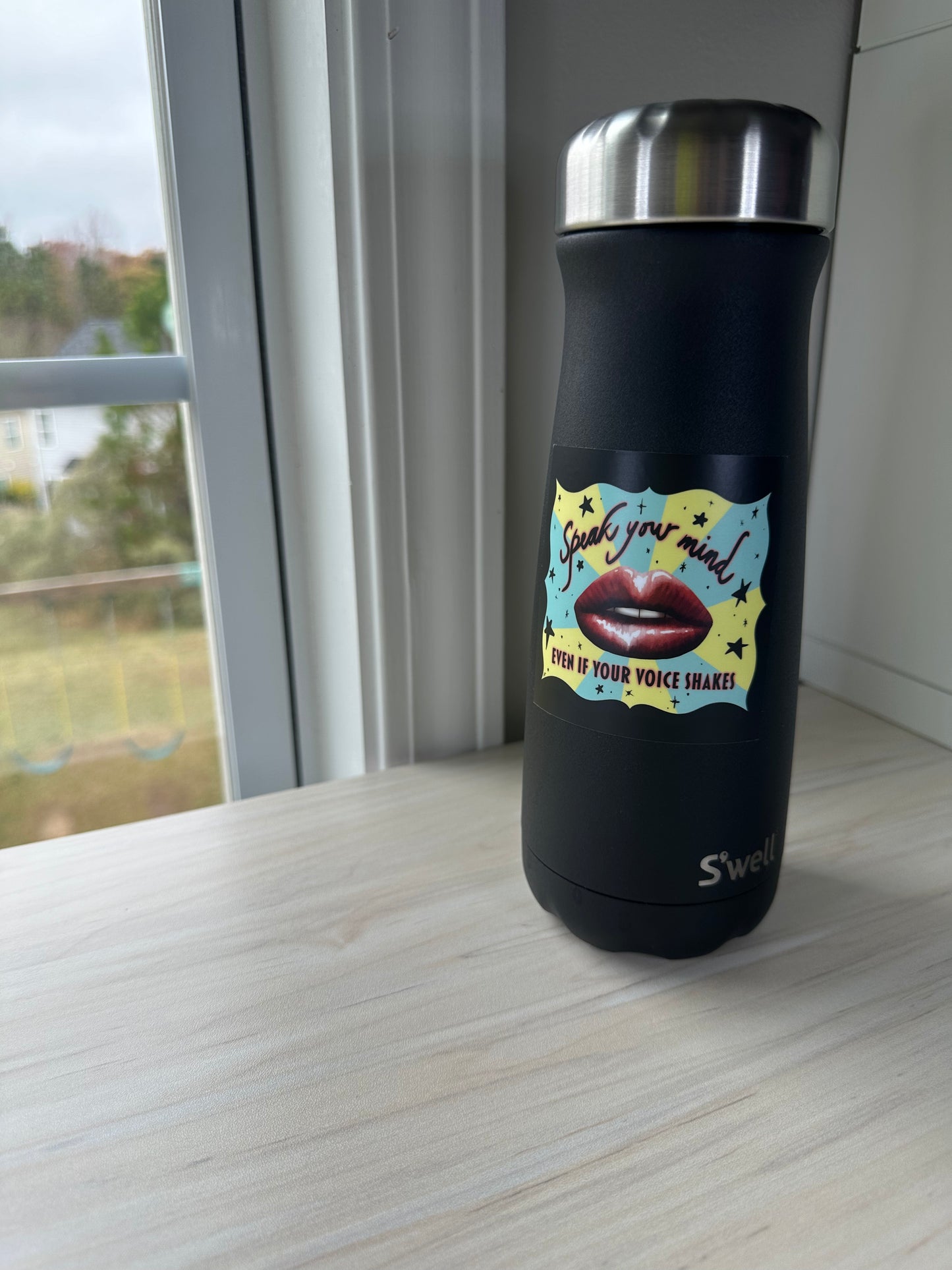 Speak Your Mind Even If Your Voice Shakes, Activist Sticker, Female Empowerment, Reproductive Rights, Laptop Sticker, Waterbottle Sticker