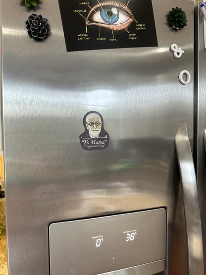 Sigmund Freud Psychology Magnet, Psychology Fridge Magnet, Yo Mama Joke Car Magnet