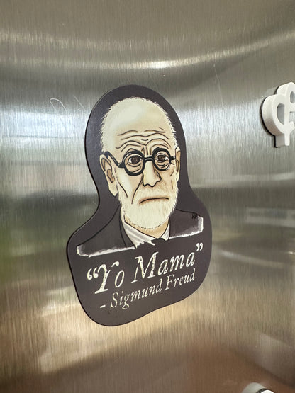 Sigmund Freud Psychology Magnet, Psychology Fridge Magnet, Yo Mama Joke Car Magnet