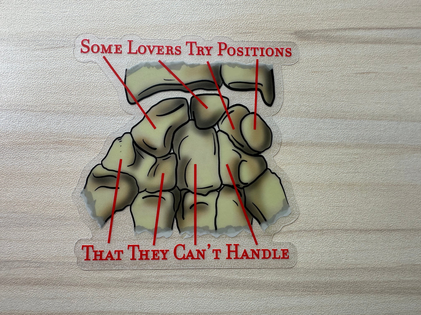 Carpal Bone Mnemonic Sticker, Funny Anatomy Vinyl Decal, Medical Education Humor