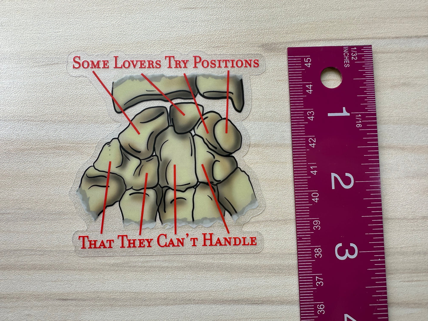 Carpal Bone Mnemonic Sticker, Funny Anatomy Vinyl Decal, Medical Education Humor