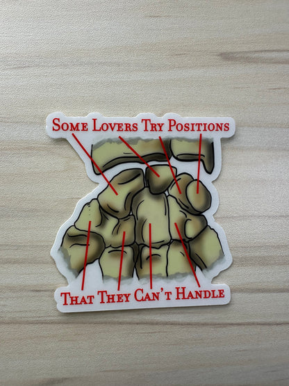 Carpal Bone Mnemonic Sticker, Funny Anatomy Vinyl Decal, Medical Education Humor
