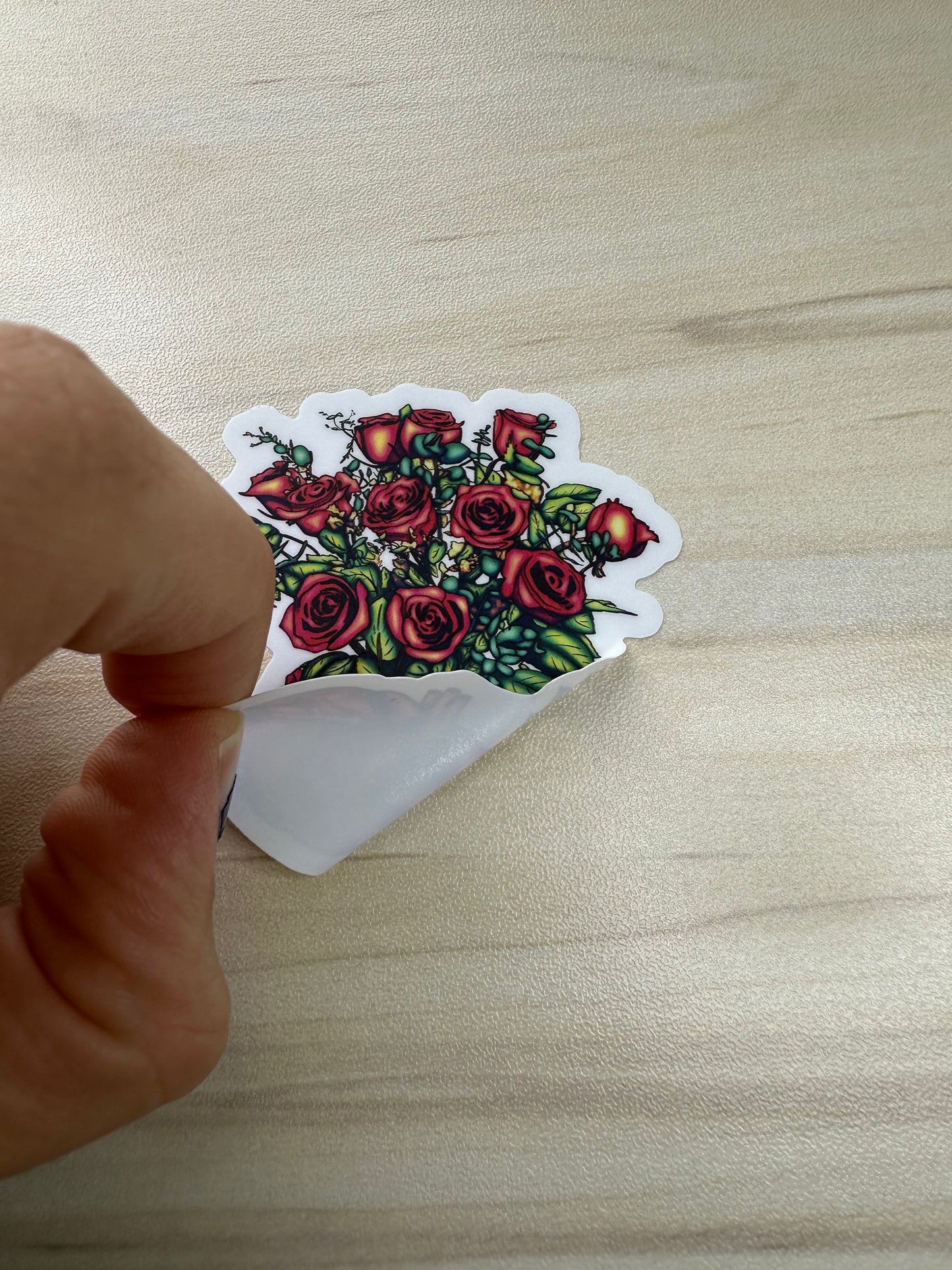 Anatomical Heart with Roses Sticker, Cardiology Vinyl Decal, Gothic Romance, Anatomy Sticker