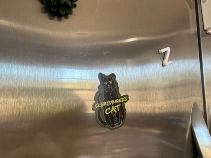 Schrodinger's Cat Magnet, Physics Gift, Quantum Mechanics, Science Joke, Funny Physics Gift, Science Magnet, Fridge Magnet, Car Magnet