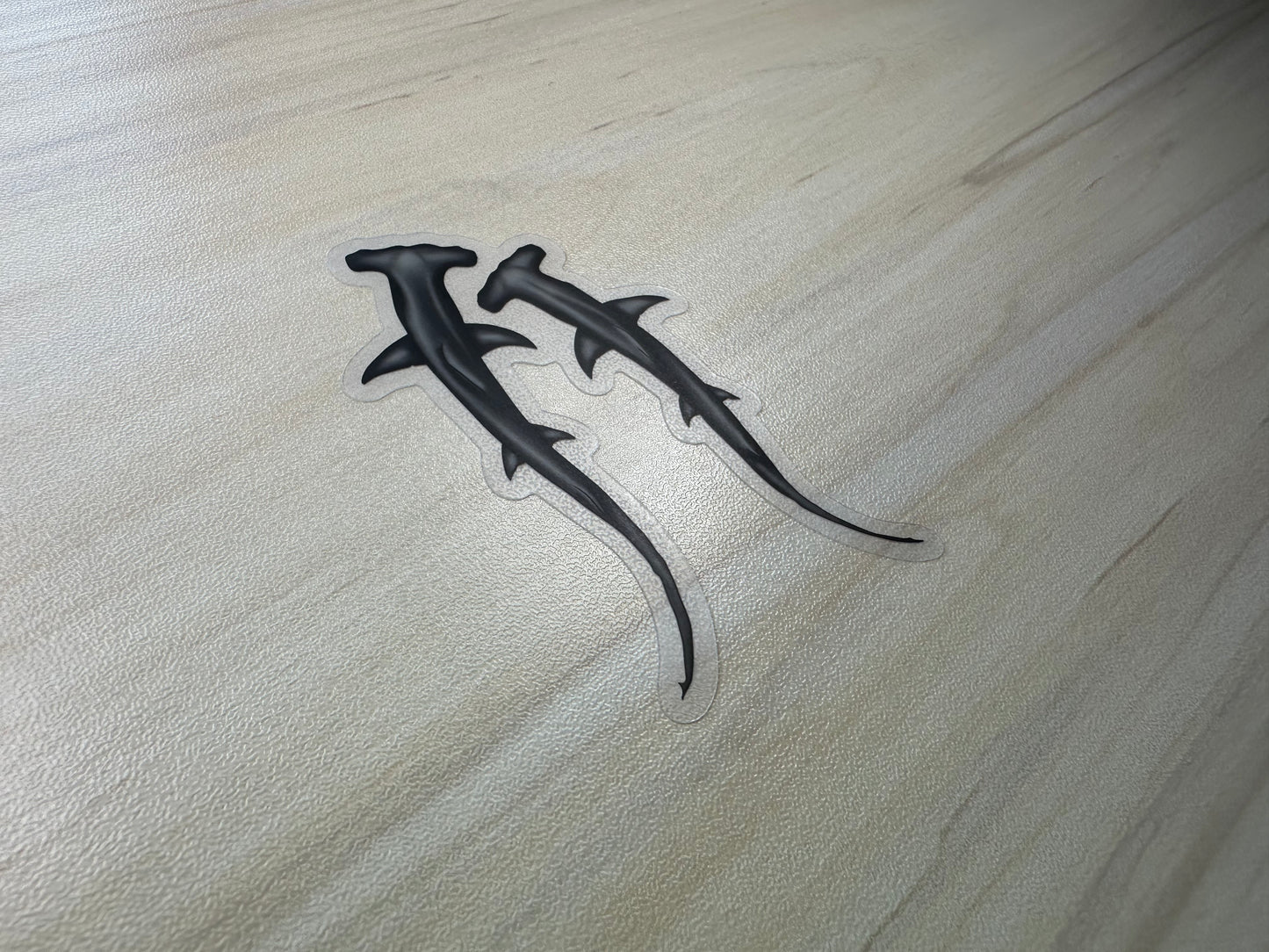 Hammerhead Shark Vinyl Sticker, Ocean Predator Decal, Marine Biology Sticker, Transparent Sticker
