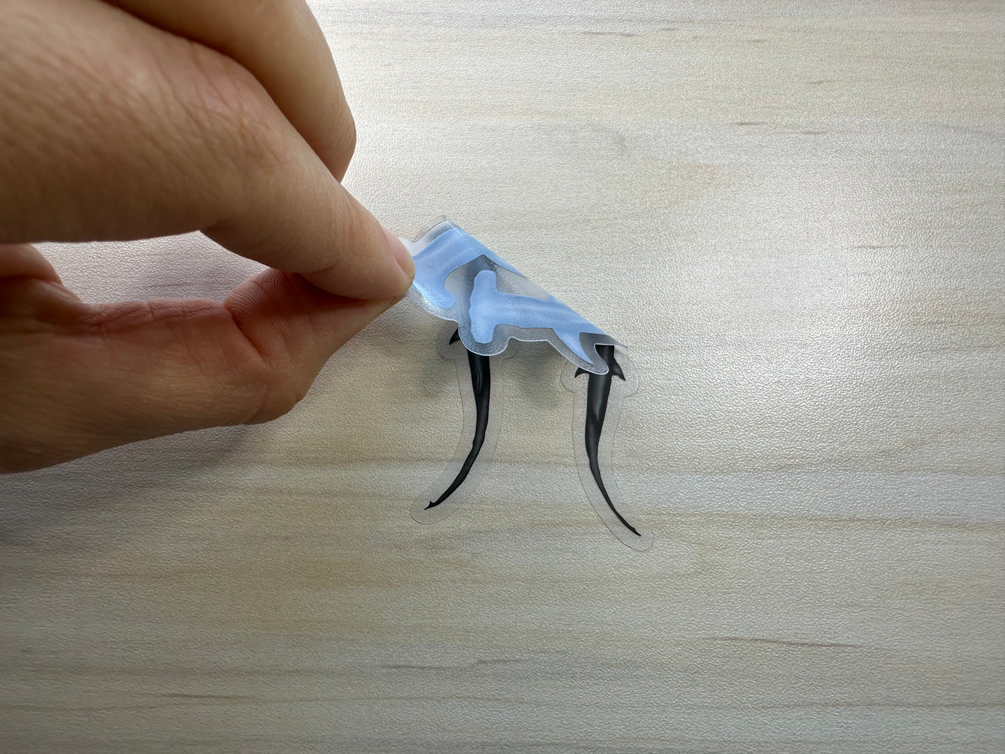 Hammerhead Shark Vinyl Sticker, Ocean Predator Decal, Marine Biology Sticker, Transparent Sticker