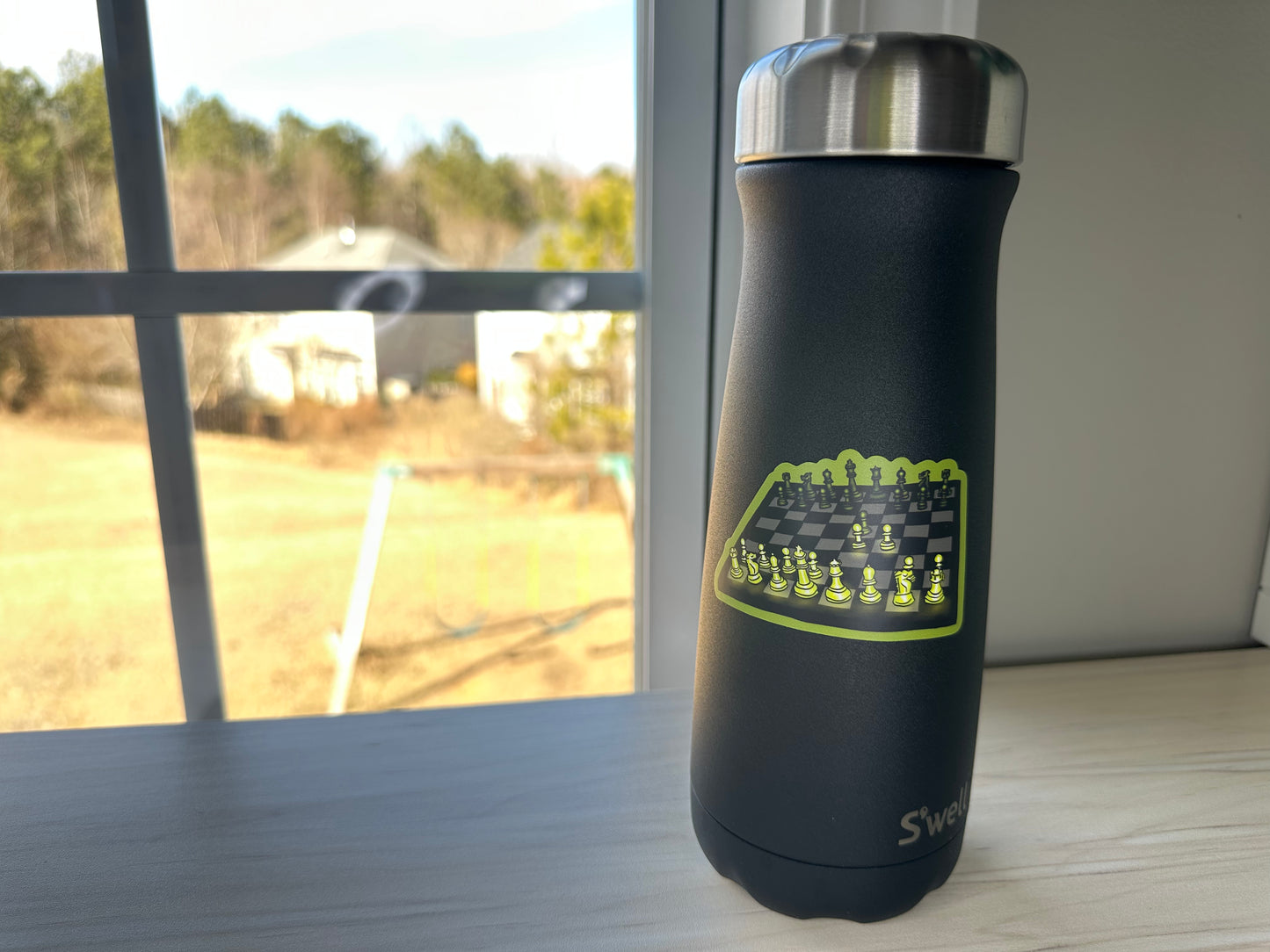 Chess Sticker, Game Theory, Chess Art, Chess Player Gift, Queens Gambit, Chess Openings, Glowing Chess Pieces, Vinyl Sticker, Laptop Sticker