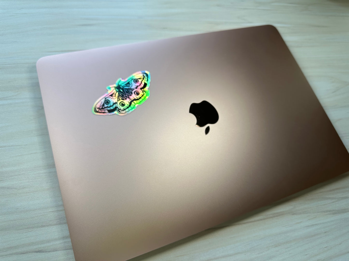 Holographic Moth Sticker, Rainbow Color Effect, Butterfly Sticker, Laptop Sticker, Waterbottle Sticker, Holographic Insect Sticker