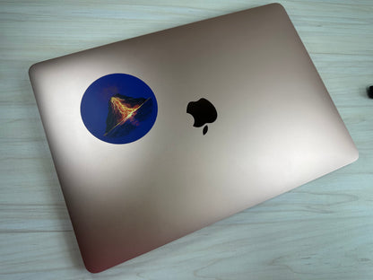 Volcanic Eruption Sticker, Volcano with Flowing Lava, Volcano Vinyl Decal