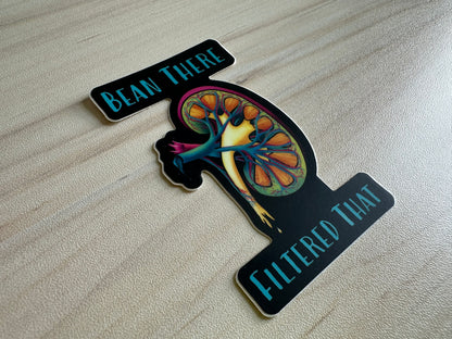 Funny Kidney Sticker, Nephrology Joke, Kidney Transplant Sticker, Vinyl Decal