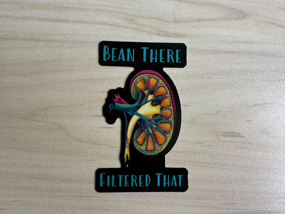 Funny Kidney Sticker, Nephrology Joke, Kidney Transplant Sticker, Vinyl Decal