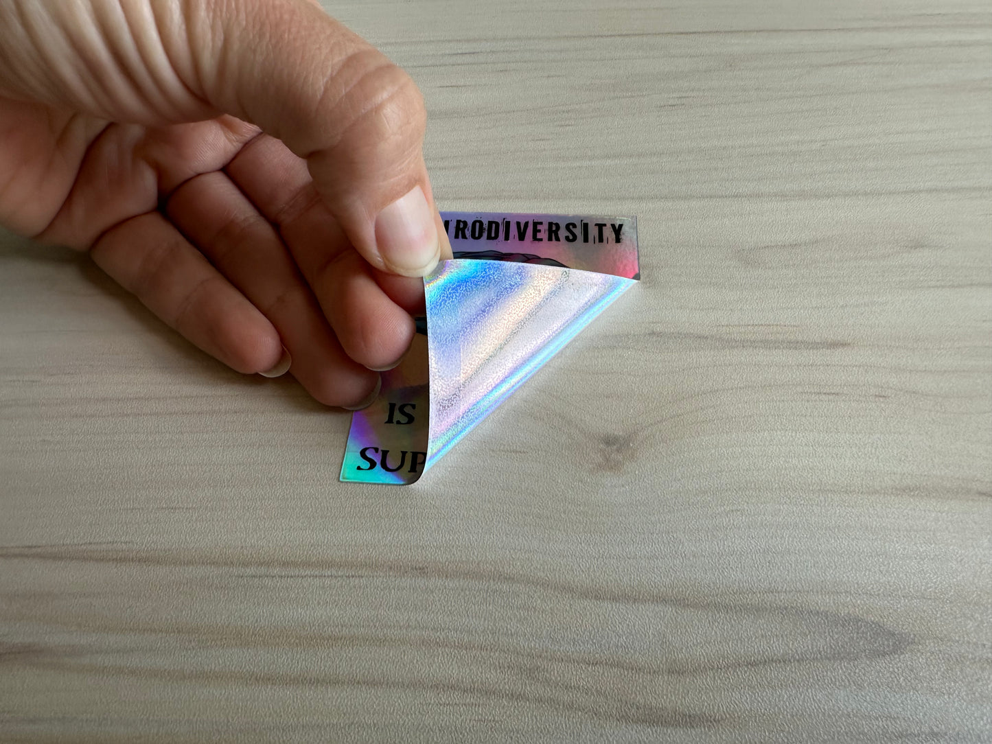 Neurodiversity Holographic Sticker, Inspiring Neurodivergent Decal, Neurodiversity is My Superpower