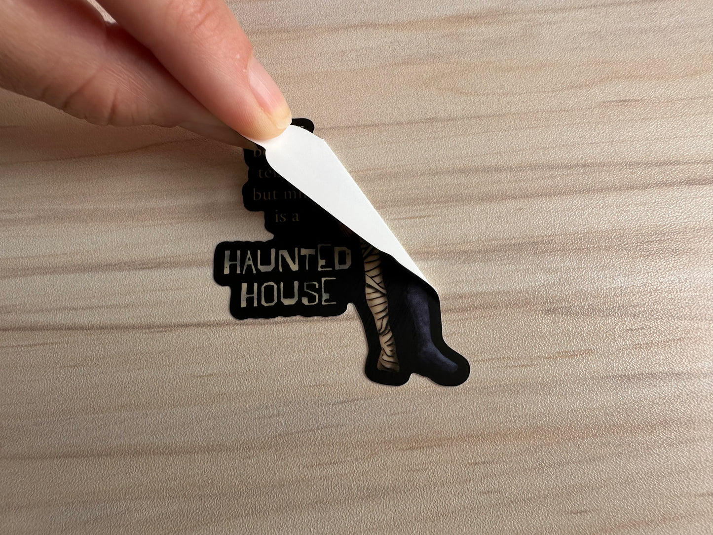 Funny Chronic Illness Sticker, My Body is a Haunted House, Chronic Pain, Invisible Disability