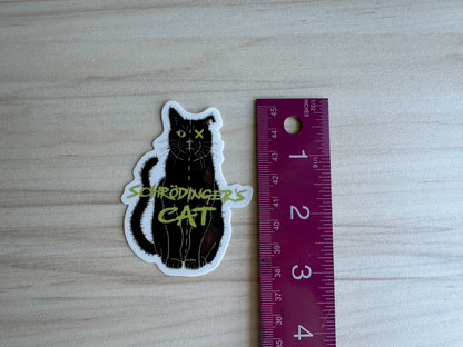 Schrodinger's Cat Sticker, Physics Vinyl Decal, Dark Academia, Physics Sticker