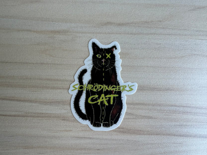 Schrodinger's Cat Sticker, Physics Vinyl Decal, Dark Academia, Physics Sticker