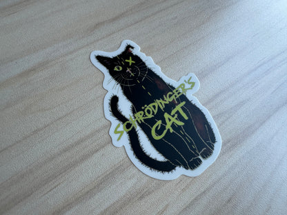Schrodinger's Cat Sticker, Physics Vinyl Decal, Dark Academia, Physics Sticker