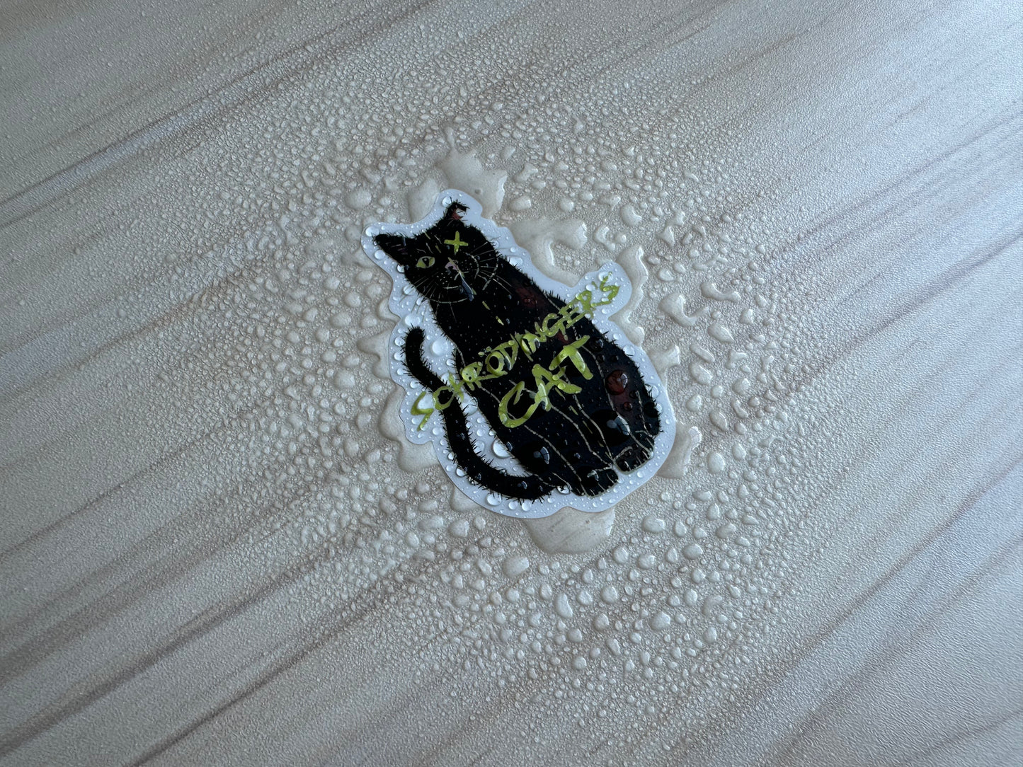 Schrodinger's Cat Sticker, Physics Vinyl Decal, Dark Academia, Physics Sticker