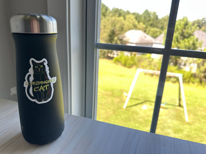 Schrodinger's Cat Sticker, Physics Vinyl Decal, Dark Academia, Physics Sticker