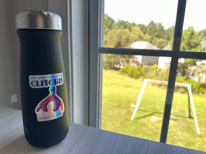 Holographic Clitoris Sticker, Female Reproductive Health Educational Vinyl Decal, Sex Education