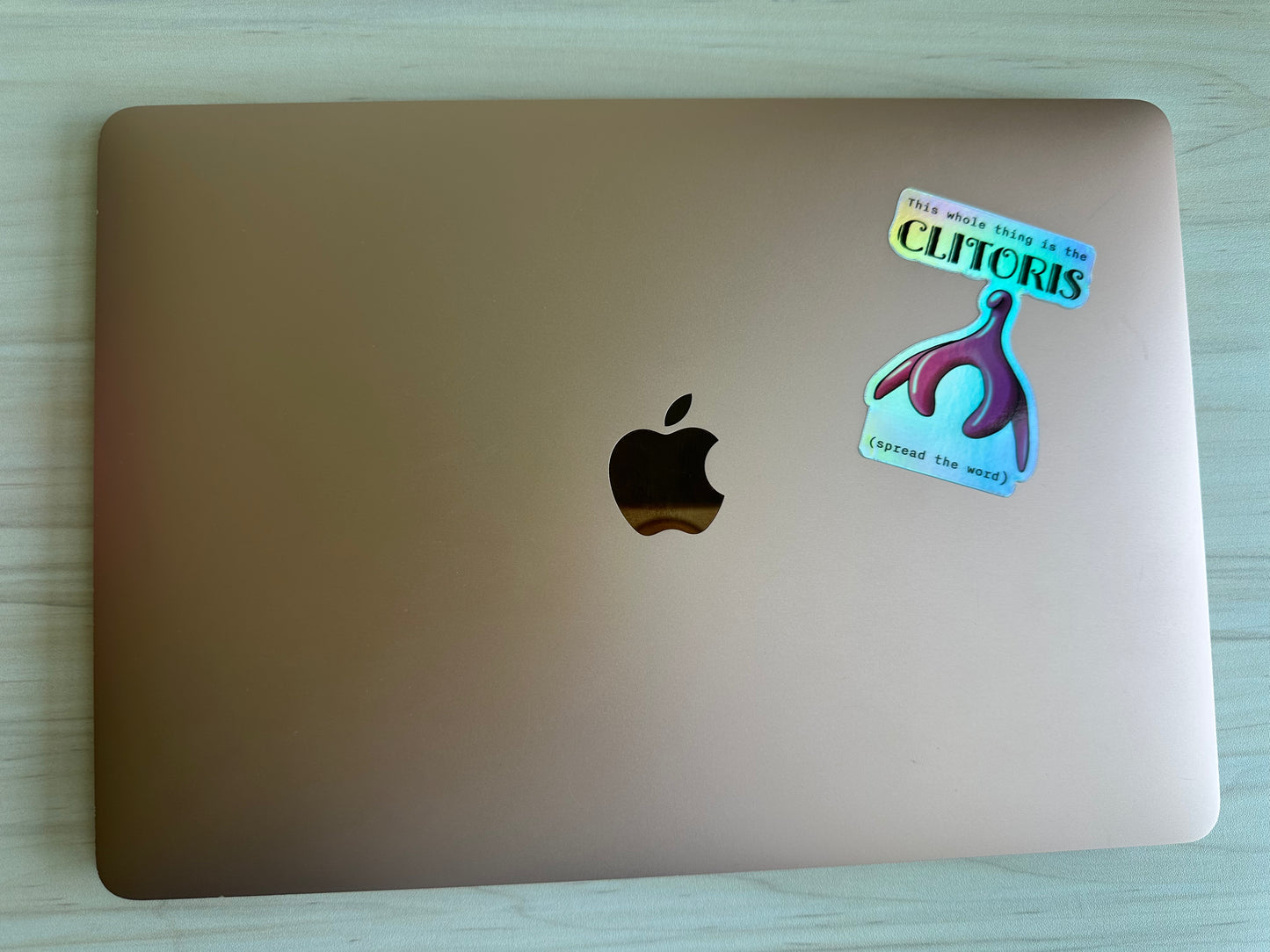 Holographic Clitoris Sticker, Female Reproductive Health Educational Vinyl Decal, Sex Education