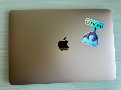 Holographic Clitoris Sticker, Female Reproductive Health Educational Vinyl Decal, Sex Education
