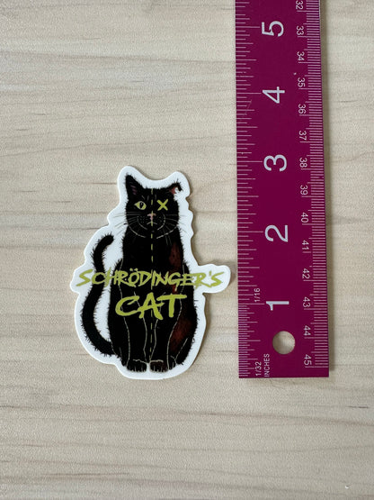 Schrodinger's Cat Sticker, Physics Vinyl Decal, Dark Academia, Physics Sticker