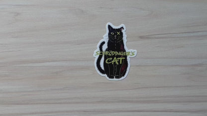Schrodinger's Cat Sticker, Physics Vinyl Decal, Dark Academia, Physics Sticker