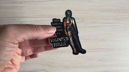 Funny Chronic Illness Sticker, My Body is a Haunted House, Chronic Pain, Invisible Disability