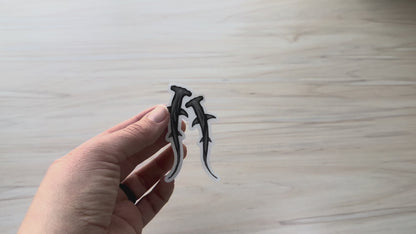 Hammerhead Shark Vinyl Sticker, Ocean Predator Decal, Marine Biology Sticker, Transparent Sticker